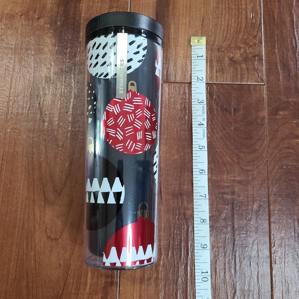 Starbucks 2013 Holiday Ornament Insulated Plastic Travel Snap Lid‎ Grande 16 oz